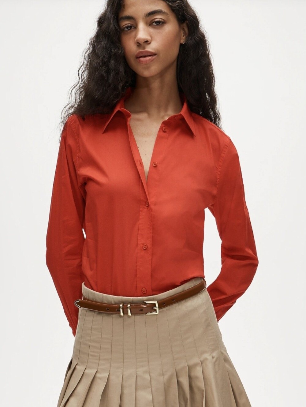 J Crew Jules Women’s Classic Red Sateen Button-Up Shirt Size 8
